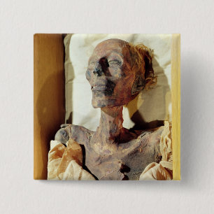 Bóton Quadrado 5.08cm O corpo Mummified de Ramesses II encontrou em um