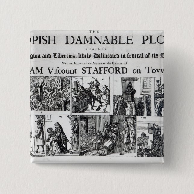 Bóton Quadrado 5.08cm O Damnable Popish (Frente)