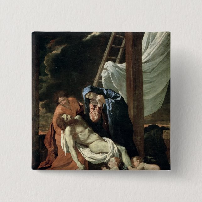 Bóton Quadrado 5.08cm O depósito, c.1630 (Frente)