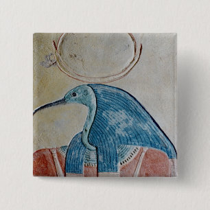 Bóton Quadrado 5.08cm O deus Thoth
