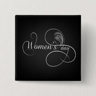 Bóton Quadrado 5.08cm O dia das mulheres internacionais - personalize