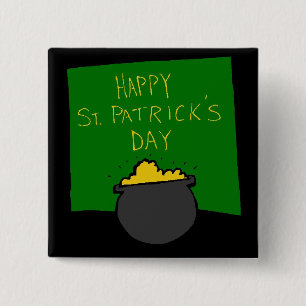 Bóton Quadrado 5.08cm O dia de St Patrick feliz