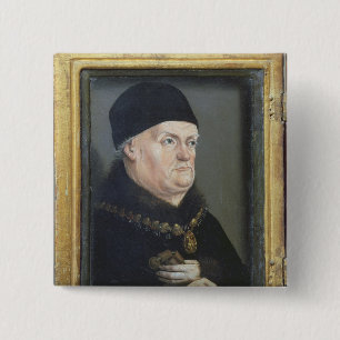 Bóton Quadrado 5.08cm O Diptych de Matheron: Retrato de Rene mim