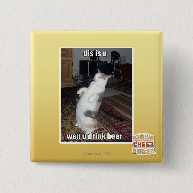 Bóton Quadrado 5.08cm o dis é u (Frente)