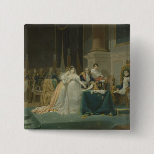 Bóton Quadrado 5.08cm O divórcio da imperatriz Josephine (1763-1814) 1