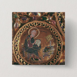 Bóton Quadrado 5.08cm O d'Oro de Pala, detalhe de St Matthew