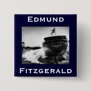 Bóton Quadrado 5.08cm O Edmund Fitzgerald