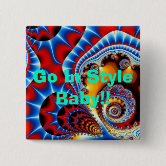 Bóton Quadrado 5.08cm O efeito espiral real, vai no bebê do estilo!!