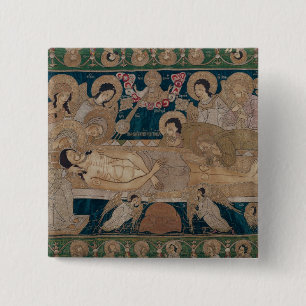 Bóton Quadrado 5.08cm O Entombment, escola de Moscovo, 1678