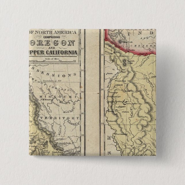 Bóton Quadrado 5.08cm O Estado Do Texas (Frente)