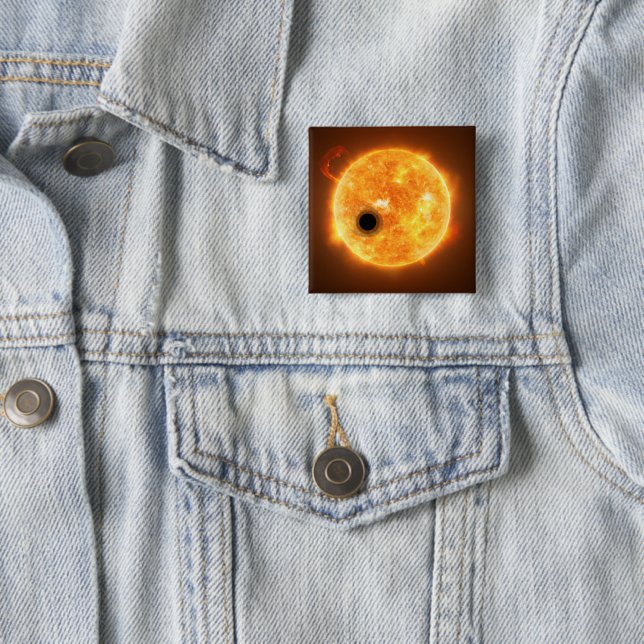 Bóton Quadrado 5.08cm O Exoplaneta Wasp-107b É Um Gigante De Gás (In Situ)