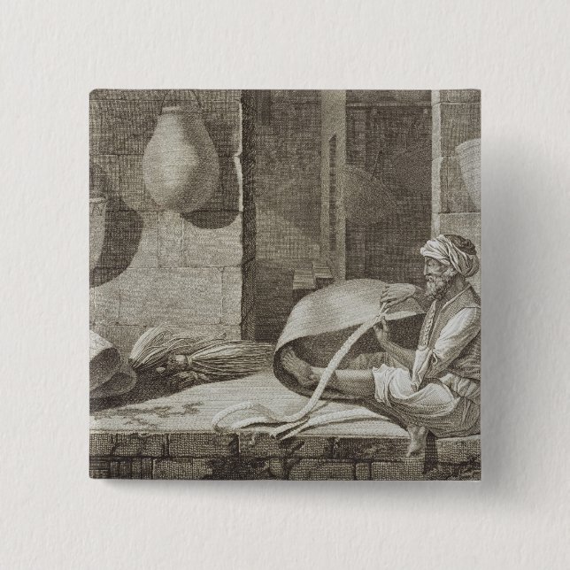 Bóton Quadrado 5.08cm O fabricante de cesta, das artes do volume II e (Frente)