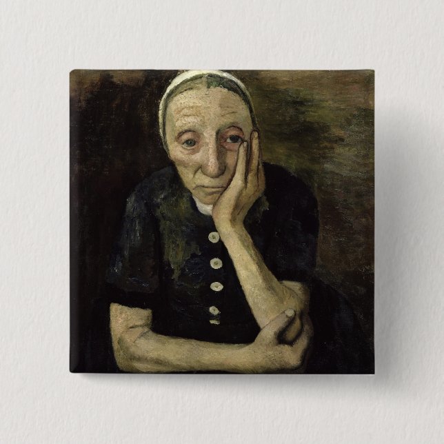 Bóton Quadrado 5.08cm O Fazendeiro idoso, 1903 (Frente)