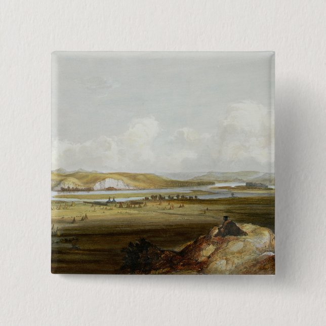 Bóton Quadrado 5.08cm O forte Pierre no Missouri, chapeia 10 do volume (Frente)