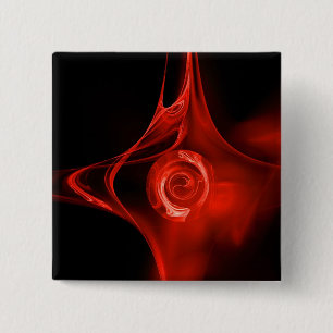 Bóton Quadrado 5.08cm O FRACTAL AUMENTOU, vermelho, preto