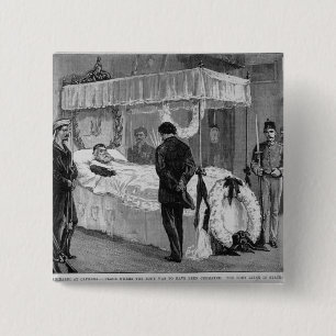 Bóton Quadrado 5.08cm O funeral de Garibaldi em Caprera