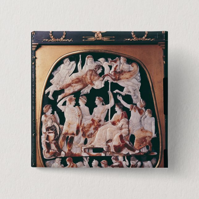 Bóton Quadrado 5.08cm O grande cameo de France (Frente)