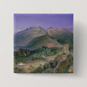 Bóton Quadrado 5.08cm O Grande Muralha de China, 1886 (w/c)