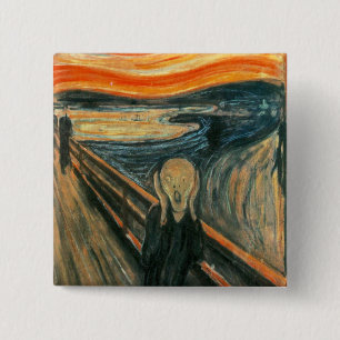 Bóton Quadrado 5.08cm O Gritar Edward Munch Gritando