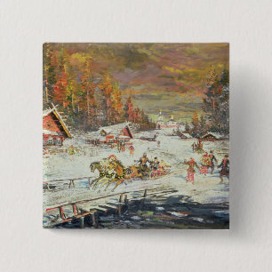 Bóton Quadrado 5.08cm O inverno do russo, 1900-10