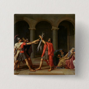 Bóton Quadrado 5.08cm O juramento de Horatii, 1784