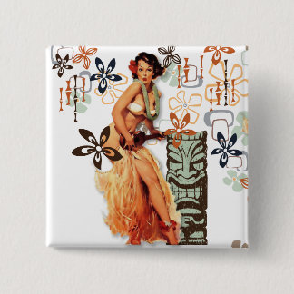 Bóton Quadrado 5.08cm O kitsch Bitsch: Aloha Oops!