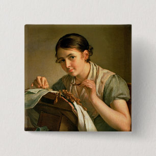 Bóton Quadrado 5.08cm O Lacemaker, 1823