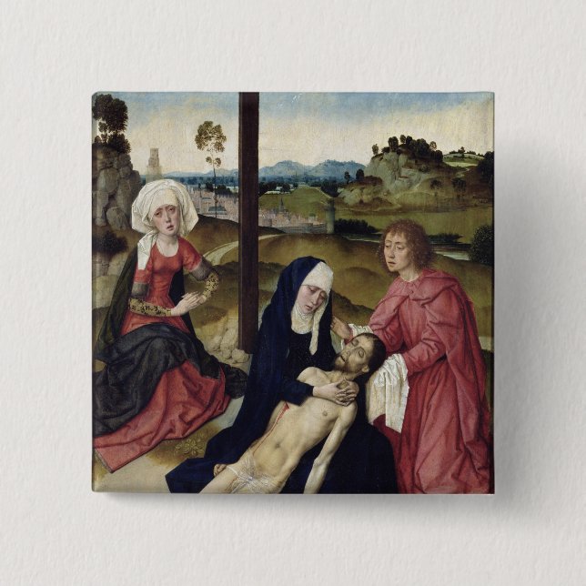 Bóton Quadrado 5.08cm O lamento, c.1455-60 (Frente)
