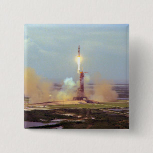 Bóton Quadrado 5.08cm O lançamento de Saturn IB do projeto do teste de