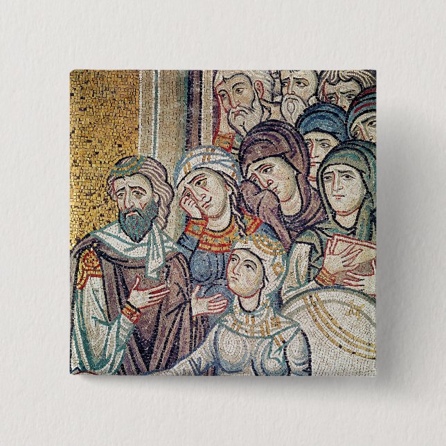 Bóton Quadrado 5.08cm O levantamento da filha de Jairus (Frente)