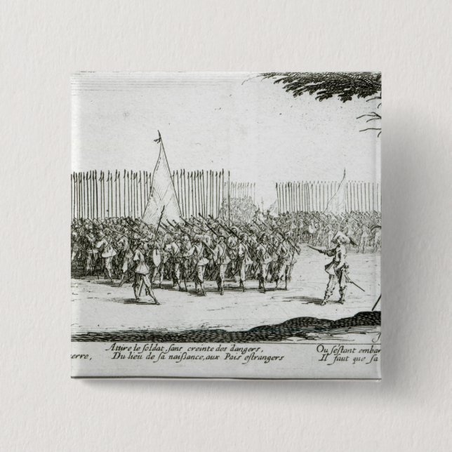 Bóton Quadrado 5.08cm O levantamento de um exército (Frente)