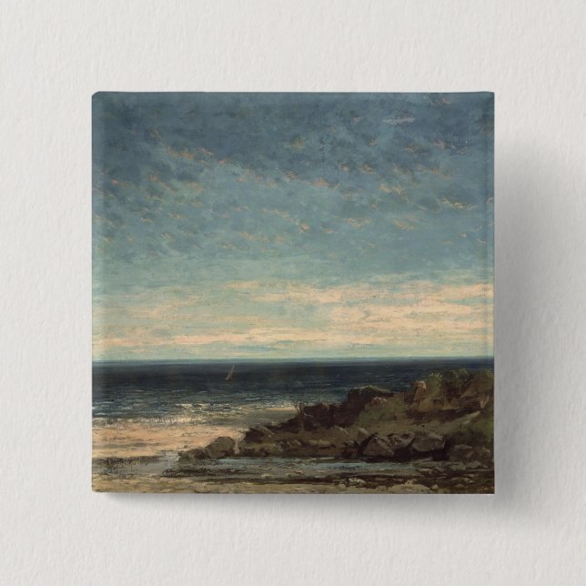 Bóton Quadrado 5.08cm O mar (Frente)