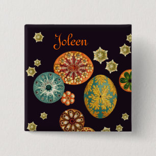 Bóton Quadrado 5.08cm O mar esguincha Remix o botão