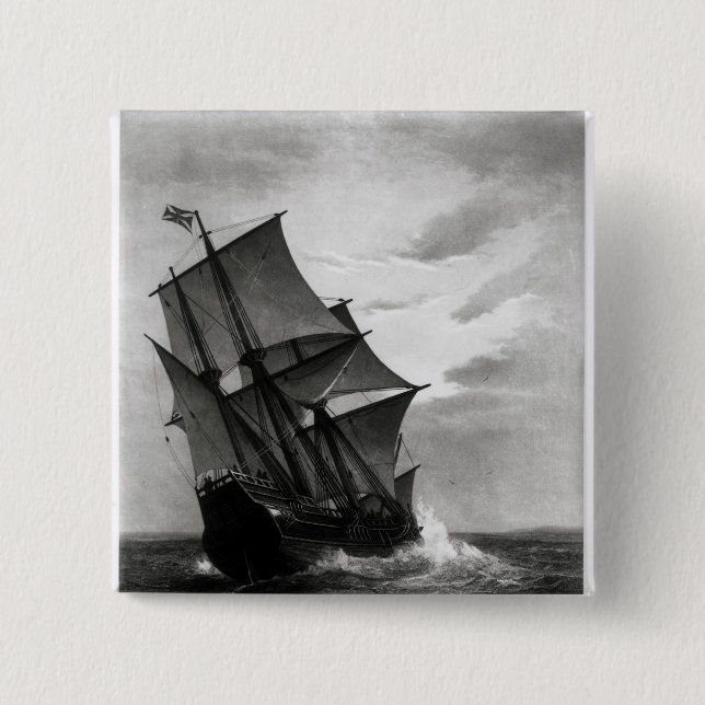 Bóton Quadrado 5.08cm O Mayflower (Frente)
