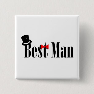 Bóton Quadrado 5.08cm O melhor chapéu alto do homem