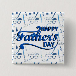 Bóton Quadrado 5.08cm O melhor Pai de sempre, Dia de os pais feliz