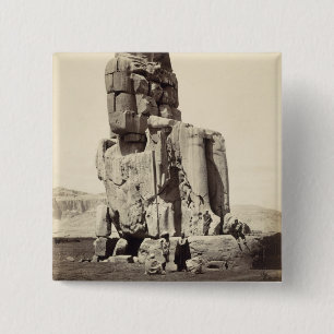 Bóton Quadrado 5.08cm "O Memnon vocal", estátua colossal de Amenhotep I