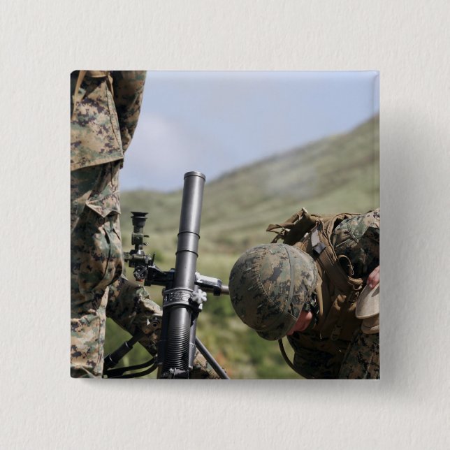 Bóton Quadrado 5.08cm O método direto de acendimento de morteiros (Frente)