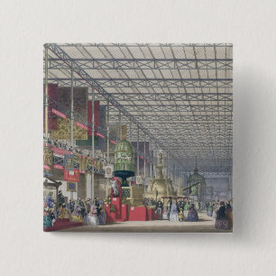 Bóton Quadrado 5.08cm O Nave britânico da grande exposição, 1851 (co