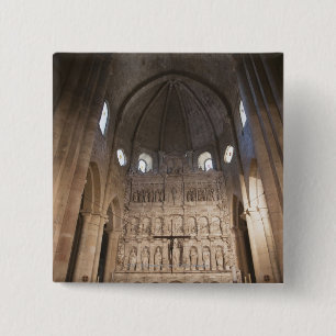 Bóton Quadrado 5.08cm O Nave do monastério de Santa Maria De Poblet