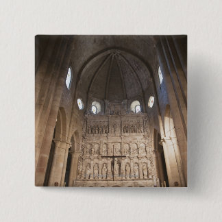 Bóton Quadrado 5.08cm O Nave do monastério de Santa Maria De Poblet
