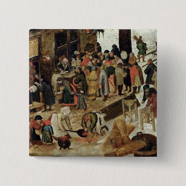 Bóton Quadrado 5.08cm O pagamento do Tithe (Frente)