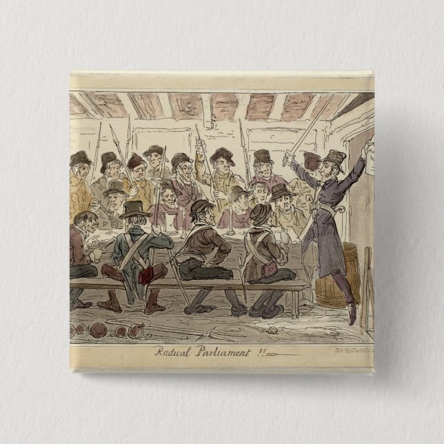 Bóton Quadrado 5.08cm O parlamento radical!! " (Frente)