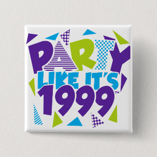Bóton Quadrado 5.08cm O partido como ele é 1999®™ o botão - design 