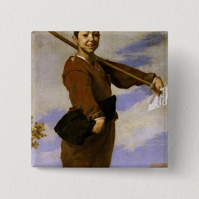 Bóton Quadrado 5.08cm O pé de clube, 1642 (Frente)