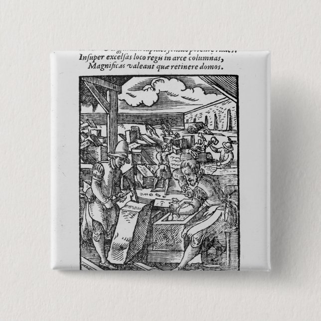 Bóton Quadrado 5.08cm O pedra-cortador (Frente)