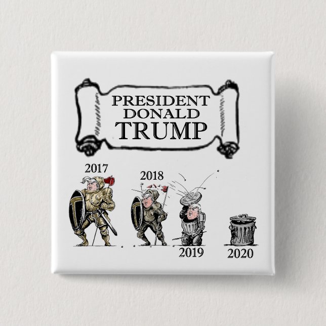 Bóton Quadrado 5.08cm O pequeno reinado de Sir Donald (Frente)