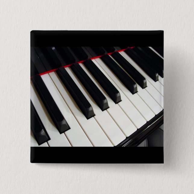Bóton Quadrado 5.08cm O piano fecha a fotografia (Frente)