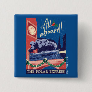 Bóton Quadrado 5.08cm O Polar Express - Tudo A Bordo!