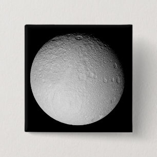 Bóton Quadrado 5.08cm O pólo sul da lua Tethys de Saturn